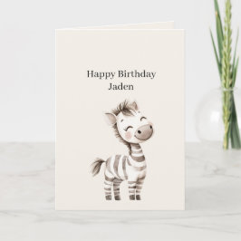 Safari-Zebra-Geburtstag Karte