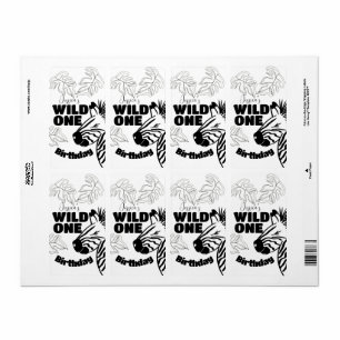 Safari Zebra Hand Drawn Wild Party Geburtstagsguns