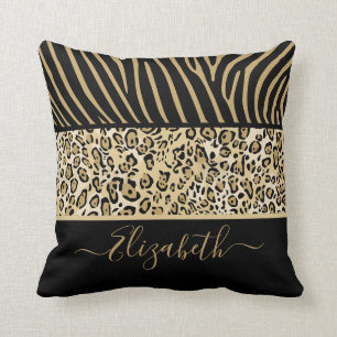 Safari Zebra Leopard Print Streifen Dekoration mit Kissen