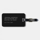 Safari Zebra Muster Monogram Gepäckanhänger (Rückseite horizontal)