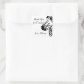 Safari Zebra Party Birthday Favor Quadratischer Aufkleber (Tasche)