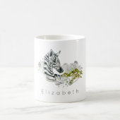 Safari Zebra Wild Exotic Animal in Wasserfarben Kaffeetasse (Mittel)