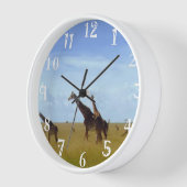 Safari-Zeit: Giraffe Glimpsen im Nairobi-Park Uhr (Winkel)