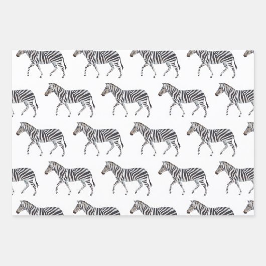 Safari Zoo Animals Wrapping Paper Sheets Geschenkpapier Set (Vorderseite)