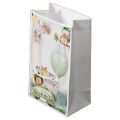 Safari Zoo Birthday Kleine Geschenktüte (Rückseite Schrägansicht)