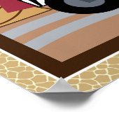 Safari Züge Tiere Kinderzimmer Art Poster (Ecke)