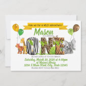 Safari zum ersten Geburtstag Einladung (Vorderseite)