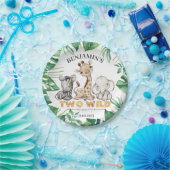 Safari Zwei wilde Geburtstagspapier Plate Pappteller (Party)