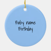 Safarifreunde, Giraffen, Zebra, Tiger, blaue Polka Keramik Ornament (Hinten)