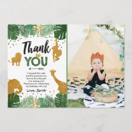 Safarigeburtstag danken Ihnen, Tiere wildes zu Dankeskarte