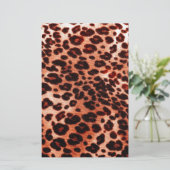 Safariorange Art Briefpapier (Stehend Vorderseite)