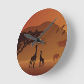 Safaripark Runde Wanduhr (Winkel)