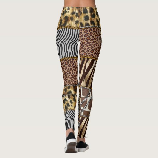 Safaripatchwork Leggings (Rückseite)