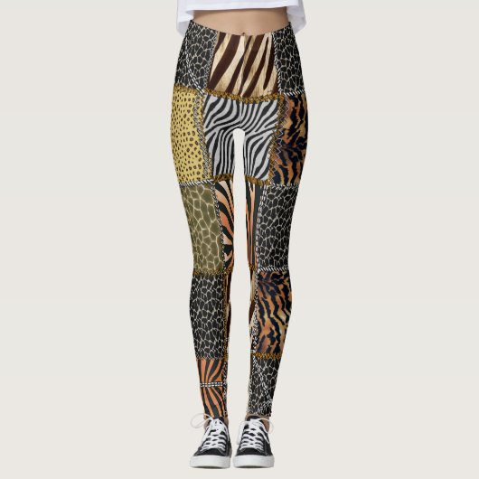Safaripatchwork Leggings (Vorderseite)