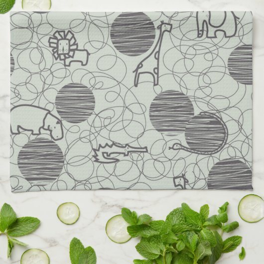 Safaritiere 1 handtuch (Gefaltet)