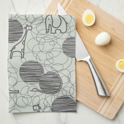 Safaritiere 1 handtuch (Viertel Falte)