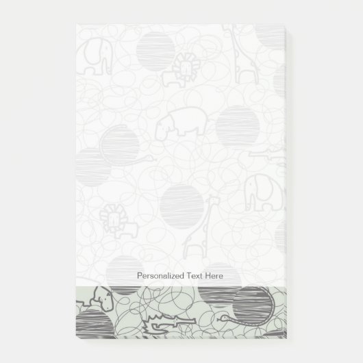 Safaritiere 1 post-it klebezettel (Vorderseite)