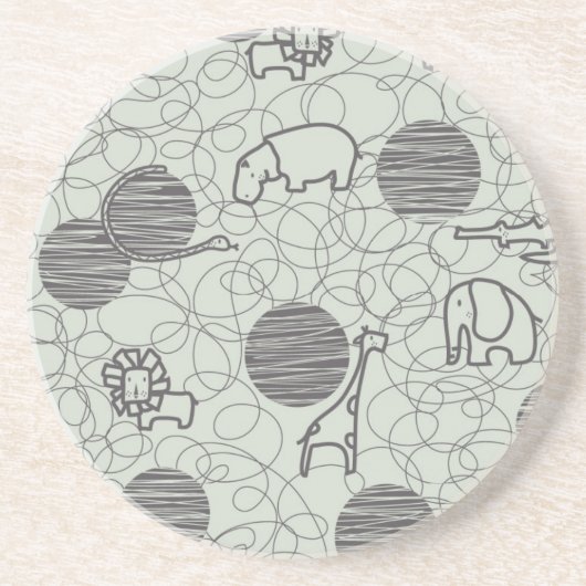 Safaritiere 1 sandstein untersetzer (Vorne)