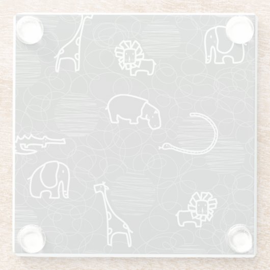 Safaritiere 5 glasuntersetzer (Rückseite)