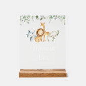 Safaritiere, Dschungel, Wildtiere, Momosa Bar Acrylschild (Vorderseite)