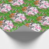 Safaritiere | Dschungeltiere | Tropenwald Geschenkpapier (Ecke)