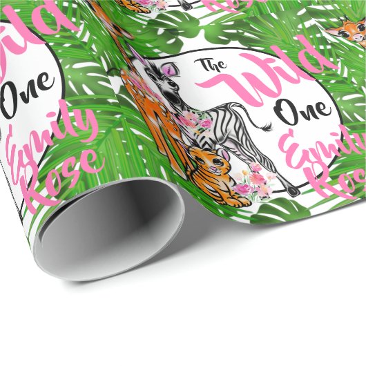 Safaritiere | Dschungeltiere | Tropenwald Geschenkpapier (Rolleneckpunkt)