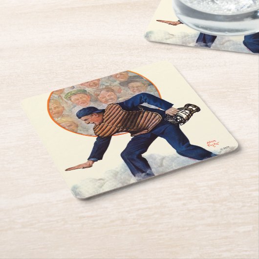 Safe an der Platte Rechteckiger Pappuntersetzer (angewinkelt)