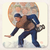 Safe an der Platte Rechteckiger Pappuntersetzer (Vorderseite)