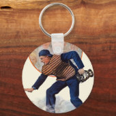 Safe an der Platte Schlüsselanhänger (Vorderseite)