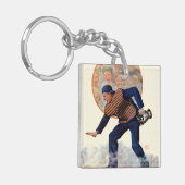 Safe an der Platte Schlüsselanhänger (Vorderseite links)