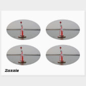 Safe Channel Bouy River Crouch Ovaler Aufkleber (Blatt)