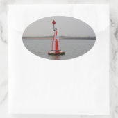 Safe Channel Bouy River Crouch Ovaler Aufkleber (Tasche)
