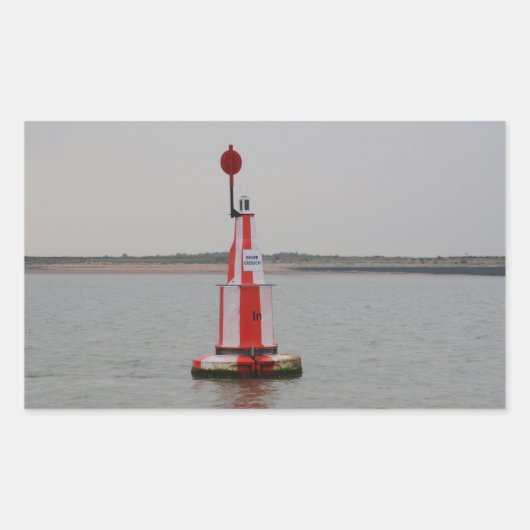Safe Channel Bouy River Crouch Rechteckiger Aufkleber (Vorderseite)