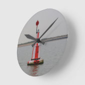 Safe Channel Bouy River Crouch Runde Wanduhr (Winkel)