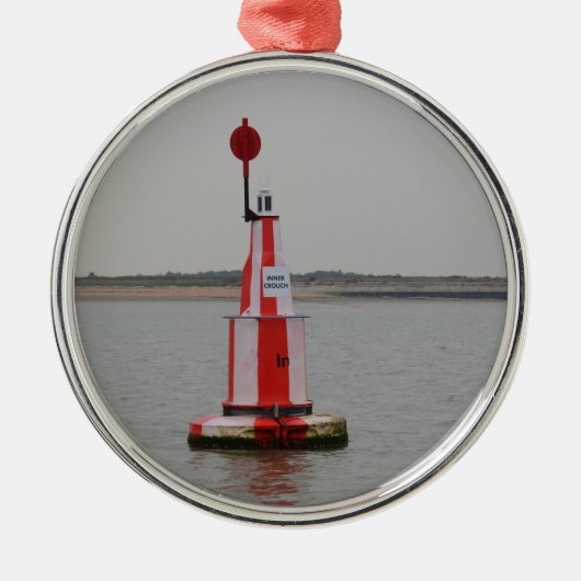 Safe Channel Bouy River Crouch Silbernes Ornament (Vorne)