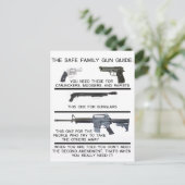 SAFE FAMILY GUN GUIDE POSTKARTE (Stehend Vorderseite)