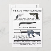 SAFE FAMILY GUN GUIDE POSTKARTE (Vorne/Hinten)