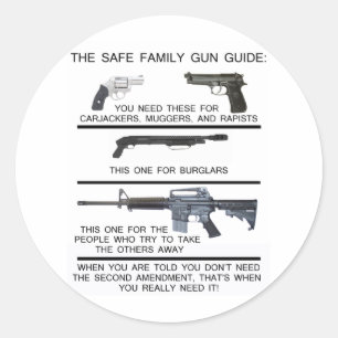 SAFE FAMILY GUN GUIDE RUNDER AUFKLEBER