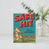 Safe Hit Texas Vegetables-Verkleidungslabel Postkarte (Stehend Vorderseite)
