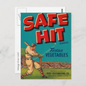 Safe Hit Texas Vegetables-Verkleidungslabel Postkarte (Vorne/Hinten)