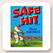 Safe Hit Vintag Lable Art Getränkeuntersetzer (Vorderseite)