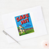 Safe Hit Vintag Lable Art Quadratischer Aufkleber (Umschlag)