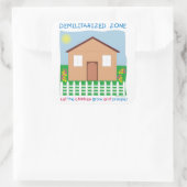 Safe House Demilitarisierte Zone Children Peace DM Quadratischer Aufkleber (Tasche)