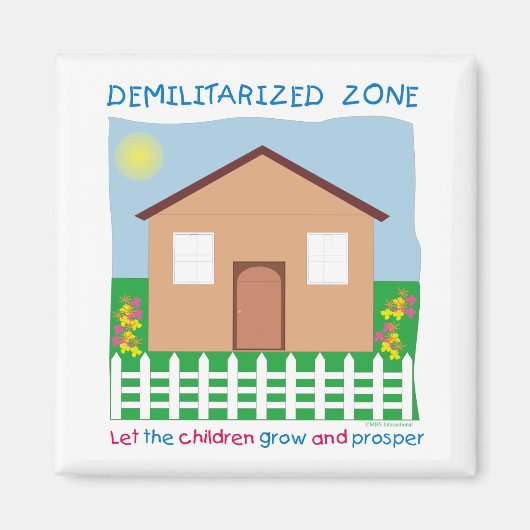 Safe House Demilitarisierte Zone DMZ Rette Kinder Magnet (Vorne)