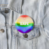 SAFE LGBTQ Rainbow Pride Heart Button (Beispiel)