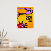 SAFE Liberty Pop1: Sie sind hier sicher POSTER 18X (Küche)