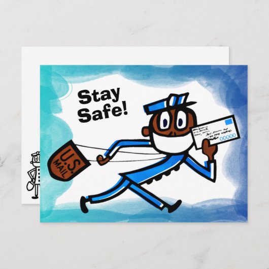 Safe Mail Carrier Postkarte (Vorne/Hinten)
