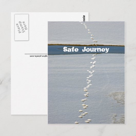 Safe-Reise-Postkarte Postkarte (Vorne/Hinten)