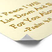 Safe Sleep: Bible Verse: Teddy Bär mit Kind Poster (Ecke)