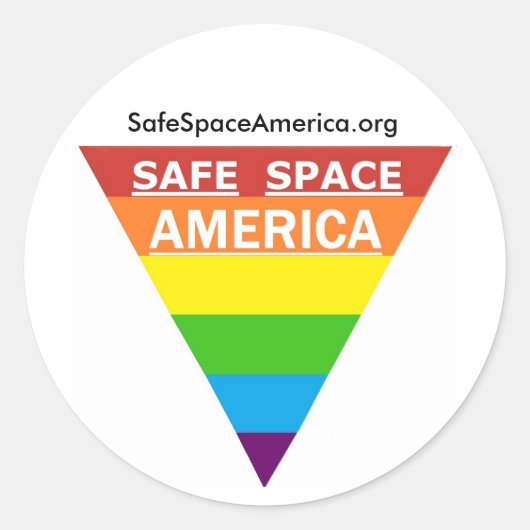 Safe Space America Round Sticker (Vorderseite)